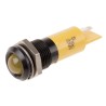 RS PRO Yellow Panel Mount Indicator Prominent Bezel 24V AC 20mA Solder Tab Termination 210-529