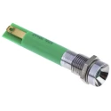 RS PRO Green Panel Mount Indicator 24V DC 20mA Recessed Solder Tab IP40 8mm 210-967