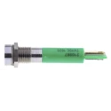 RS PRO Green Panel Mount Indicator 24V DC 20mA Recessed Solder Tab IP40 8mm 210-967