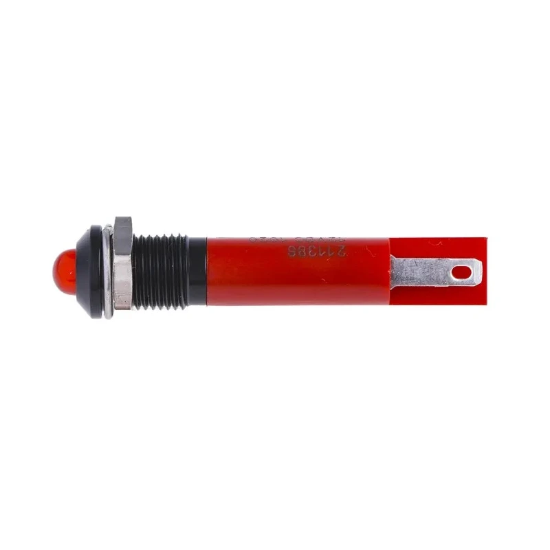 RS PRO Red Panel Mount LED Indicator 12V DC, 20mA, Solder Tab, Prominent Bezel 211-386