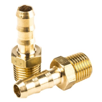 Legris Pneumatic Brass Pipe Fitting, Male BSPT 1/4 Inch Adapter, 100 Bar, 150°C Threaded, 0123 07 13