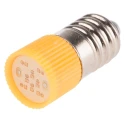 RS PRO Yellow Indicator Lamp, Multichip, 28 V AC/DC, E10 Base, 10 mm Diameter 206-687