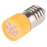 RS PRO Yellow Indicator Lamp, Multichip, 28 V AC/DC, E10 Base, 10 mm Diameter 206-687