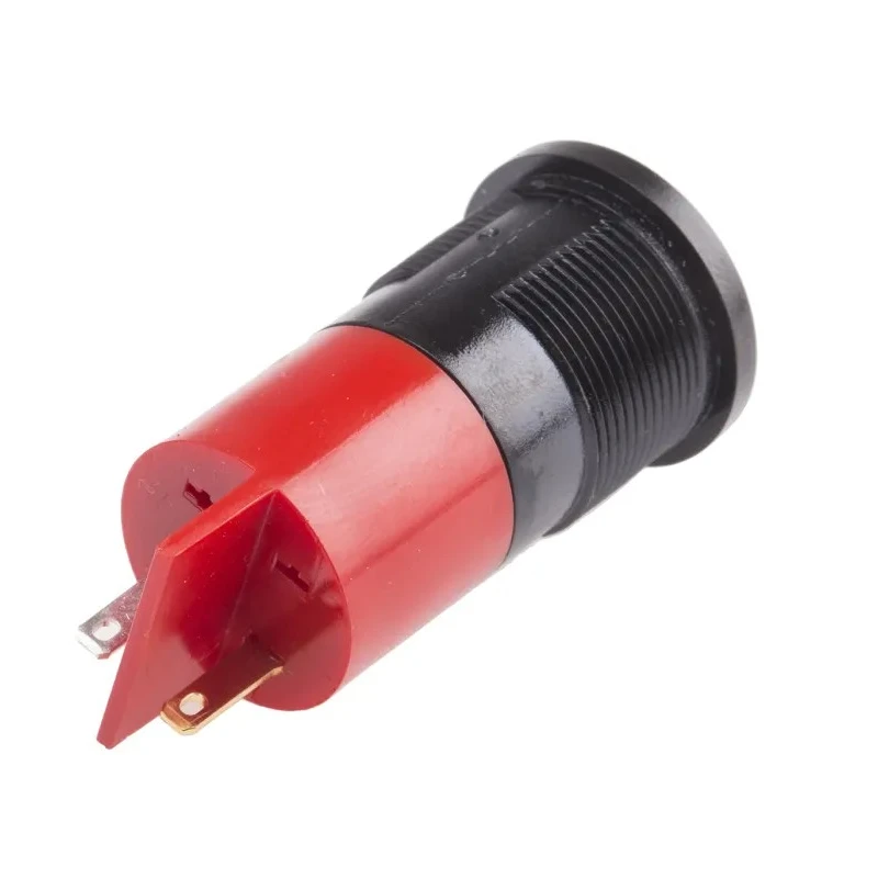 RS PRO Red Panel Mount Indicator 24 V AC/DC 20mA Solder Tab Flush Bezel 22mm 211-645