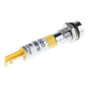 RS PRO Yellow Panel Mount LED Indicator, 20mA, Solder Tab, IP67, Recessed Chrome Bezel 212-020