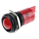 RS PRO Red Panel Mount LED Indicator 24V DC 36V DC 10mA Prominent Bezel 22mm Hole 212-216