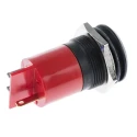 RS PRO Red Panel Mount LED Indicator 24V DC 36V DC 10mA Prominent Bezel 22mm Hole 212-216