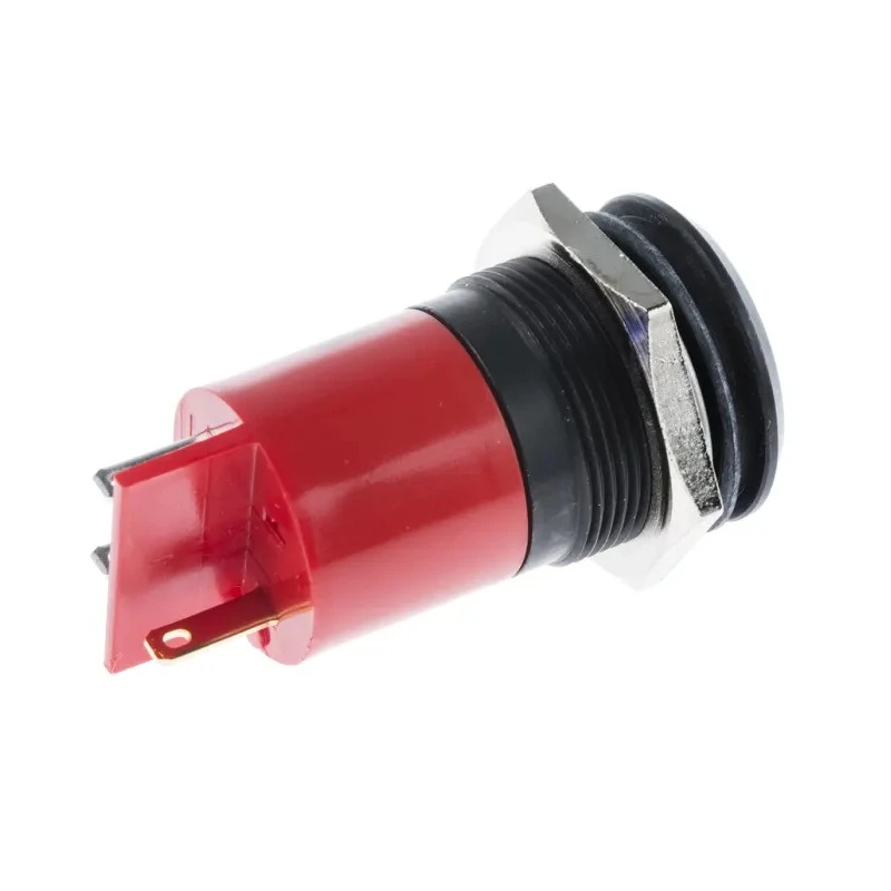 RS PRO Red Panel Mount LED Indicator 24V DC 36V DC 10mA Prominent Bezel 22mm Hole 212-216