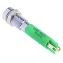 RS PRO Green Panel Mount Indicator 12V DC 20mA Recessed Solder Tab 34.4mm 6mm Hole 211-415