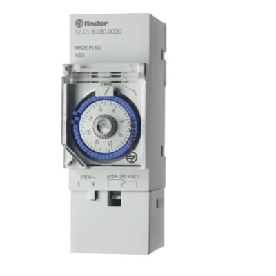 Finder Staircase Timer 12 230V AC, SPDT, 48 Memory, 70h Battery, Rail Mount, 12.01.8.230.0000