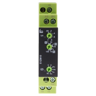 Tele Multifunction DIN Rail Timer Relay 1-Contact, 24–240V AC/DC, 0.05 s to 100 h, SPDT, IP40 E1ZM10