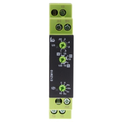 Tele Multifunction DIN Rail Timer Relay 1-Contact, 24–240V AC/DC, 0.05 s to 100 h, SPDT, IP40 E1ZM10