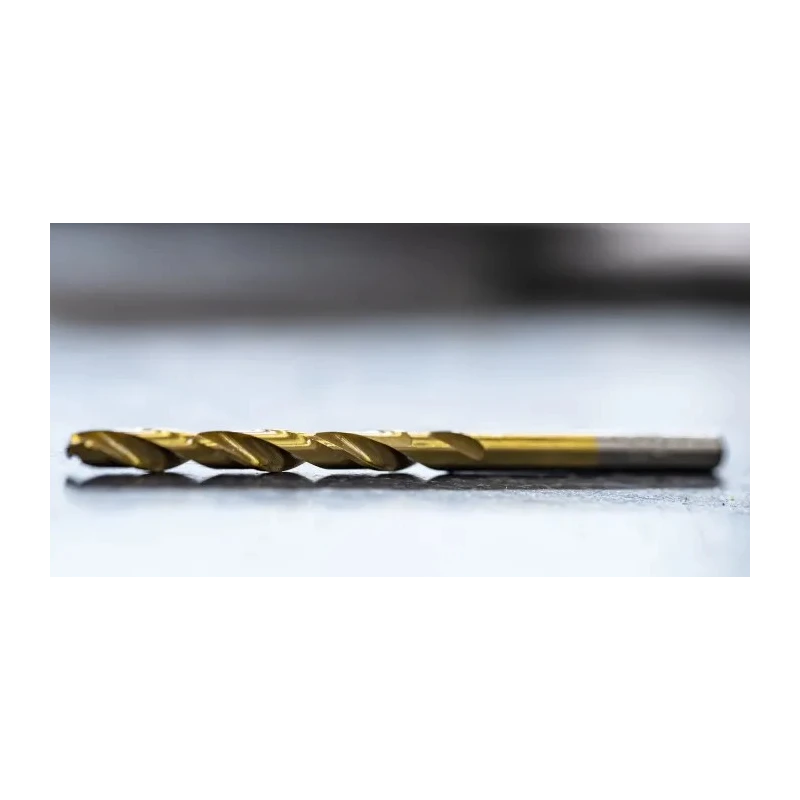 RS PRO HSS Jobber Drill Bit Set, 4.5mm Diameter, 80mm Overall Length, Helical Flute, Titanium Nitride Finish, Box of 214-177