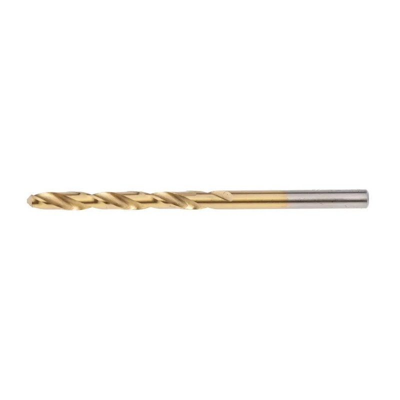 RS PRO HSS Jobber Drill Bit Set, 4.5mm Diameter, 80mm Overall Length, Helical Flute, Titanium Nitride Finish, Box of 214-177