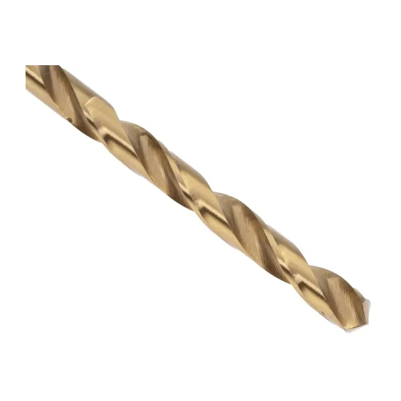 RS PRO HSS Jobber Drill Bit Set, 4.5mm Diameter, 80mm Overall Length, Helical Flute, Titanium Nitride Finish, Box of 214-177