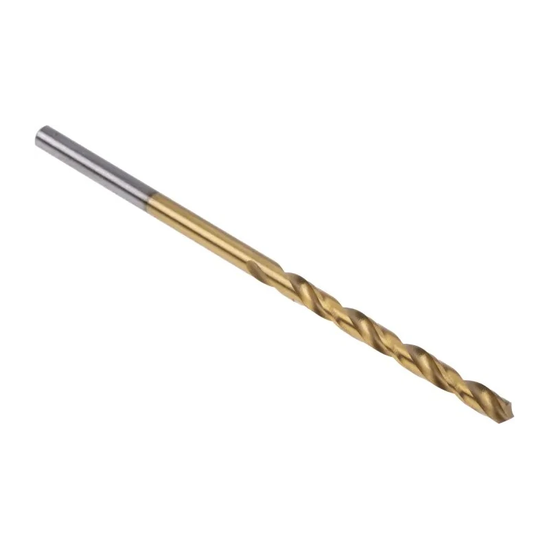 RS PRO HSS Jobber Drill Bit 2.5mm, Titanium Nitride Finish, 57mm Overall Length, 10 Pcs, Helical, Cylindrical Shank 213-922