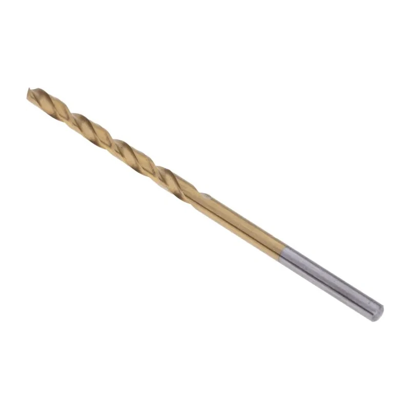RS PRO HSS Jobber Drill Bit 2.5mm, Titanium Nitride Finish, 57mm Overall Length, 10 Pcs, Helical, Cylindrical Shank 213-922