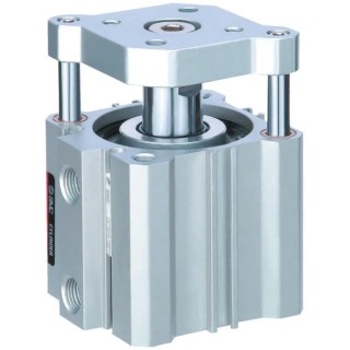 SMC Pneumatic Guided Cylinder, 32mm Bore, 50mm Stroke, Aluminium Alloy, CQM Series, Double Acting, CDQMB32-50