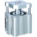 SMC Pneumatic Guided Cylinder 40mm Bore, Double Acting, CQM Series, Through Hole, CDQMB40-10