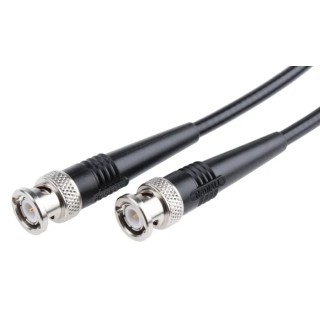 Radiall Coaxial Cable Assembly Series, Male BNC to Male BNC, 2 m, 50 Ohm, Black, RoHS, R284C0351006
