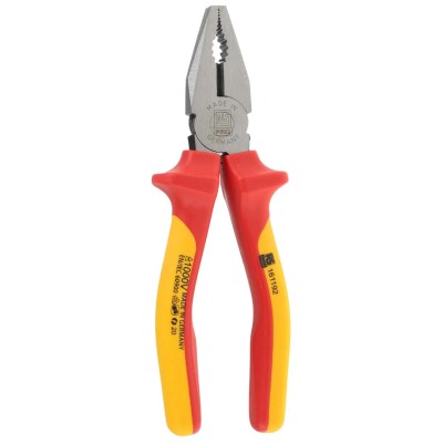 RS PRO Combination Plier, VDE/1000V Approved, 160mm, ESD Safe, 30mm Jaw, Chrome Finish 161-192