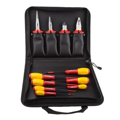 RS PRO 11 Piece Electrician Tool Kit with Pouch, VDE/1000V Approved 161-221