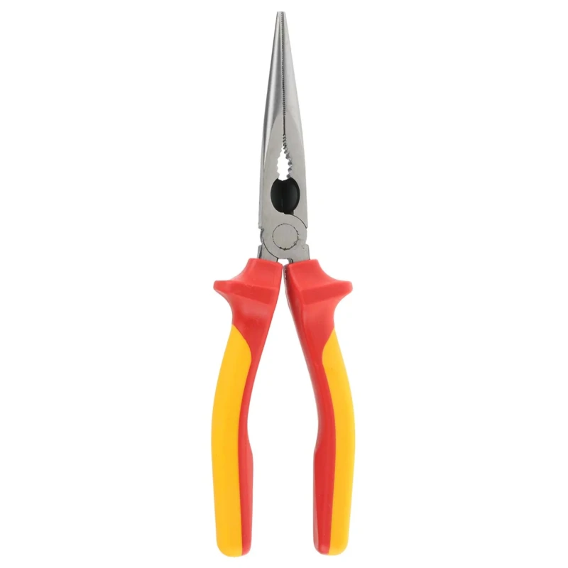 RS PRO Long Nose Plier VDE Insulated, 200mm, Dual Component Handle, Steel, Mirror Polished Finish, 1000V Rated, 161-237