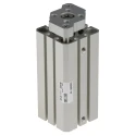 SMC Pneumatic Guided Cylinder, 25mm Bore, 50mm Stroke, Double Acting, CQM Series, Through Hole Mount, Aluminium CDQMB25-50