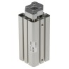 SMC Pneumatic Guided Cylinder, 25mm Bore, 50mm Stroke, Double Acting, CQM Series, Through Hole Mount, Aluminium CDQMB25-50