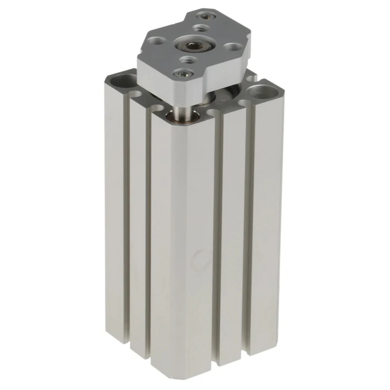 SMC Pneumatic Guided Cylinder, 25mm Bore, 50mm Stroke, Double Acting, CQM Series, Through Hole Mount, Aluminium CDQMB25-50