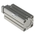 SMC Pneumatic Guided Cylinder, 25mm Bore, 50mm Stroke, Double Acting, CQM Series, Through Hole Mount, Aluminium CDQMB25-50