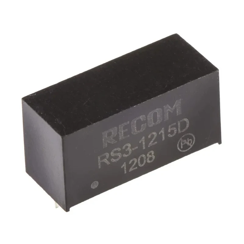Recom RS3-1215D DC/DC Converter 15V/-15V Output, 9–18V Input, 3W, Through Hole, 8-Pin SIP, 85°C Max Temp