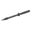 Staubli Spring Loaded Test Probe, 1kV, 1A, 4 mm Tip, Stainless Steel, Black, 4 mm Socket 24.0238-21