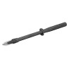 Staubli Spring Loaded Test Probe, 1kV, 1A, 4 mm Tip, Stainless Steel, Black, 4 mm Socket 24.0238-21