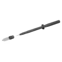 Staubli Spring Loaded Test Probe, 1kV, 1A, 4 mm Tip, Stainless Steel, Black, 4 mm Socket 24.0238-21