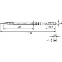 Staubli Spring Loaded Test Probe, 1kV, 1A, 4 mm Tip, Stainless Steel, Black, 4 mm Socket 24.0238-21