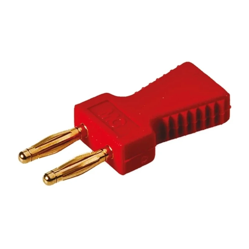 Staubli KS2 Jumper Straight Male Red Closed Top, 2 Way, 1 Row, 6 mm Pitch, 10A, 33V, Gold Plated Contacts 63.9352-22