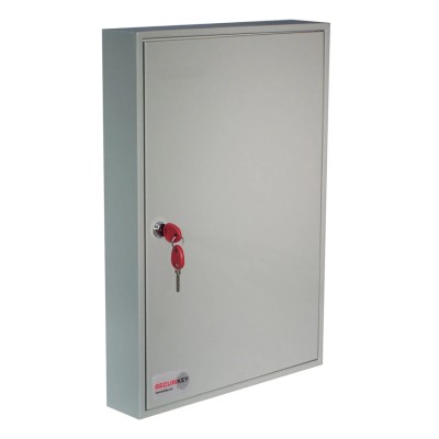 Securikey Grey Steel Key Cabinet, Wall Mounted, 100 Key Capacity KC100