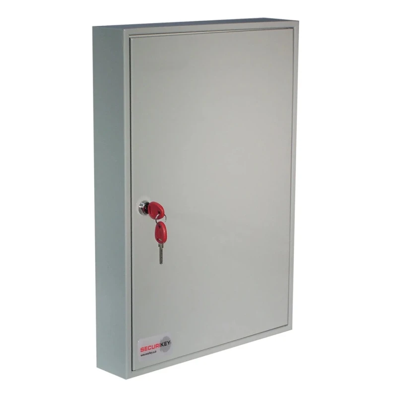 Securikey Grey Steel Key Cabinet, Wall Mounted, 100 Key Capacity KC100