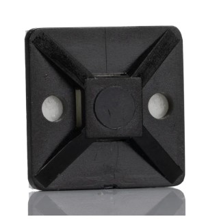 HellermannTyton Black Cable Tie Mount Polyamide 66, 4.1 mm Tie Width, 19 mm x 19 mm, Fixing Hole 3.1 151-28320 MB3A-PA66-BK