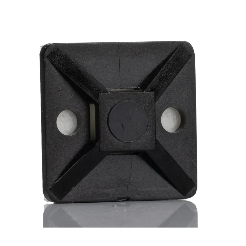 HellermannTyton Black Cable Tie Mount Polyamide 66, 4.1 mm Tie Width, 19 mm x 19 mm, Fixing Hole 3.1 151-28320 MB3A-PA66-BK