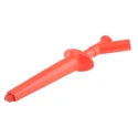 Staubli Red Crocodile Clip 20A Nickel Plated Steel Contact, Insulated, 20mm Jaw Opening 66.9474-22