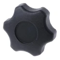 RS PRO Black Thermoplastic Multiple Lobes Clamping Knob, Threaded Stud, 60 mm Diameter, 30 mm Thread Length, Model 161-199