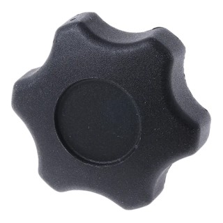 RS PRO Black Thermoplastic Multiple Lobes Clamping Knob, Threaded Stud, 60 mm Diameter, 30 mm Thread Length, Model 161-199