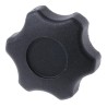 RS PRO Black Thermoplastic Multiple Lobes Clamping Knob, Threaded Stud, 60 mm Diameter, 30 mm Thread Length, Model 161-199