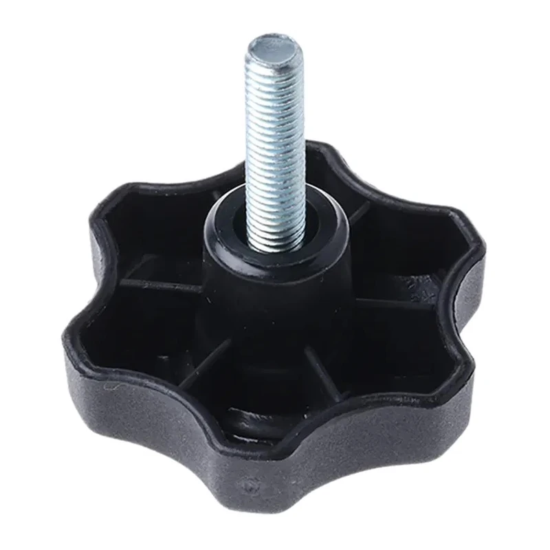 RS PRO Black Thermoplastic Multiple Lobes Clamping Knob, Threaded Stud, 60 mm Diameter, 30 mm Thread Length, Model 161-199