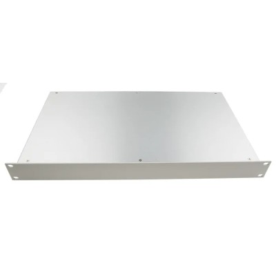 RS PRO 1U 19 Inch Rack Mount Case P10 Series Aluminium 254 mm Depth 44 mm Height Grey 224-206
