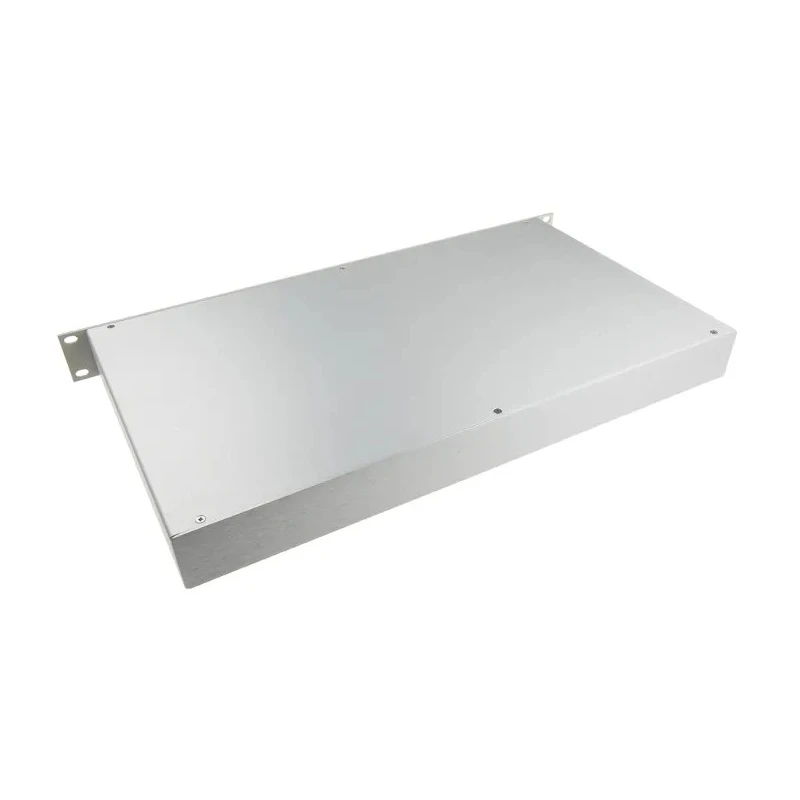 RS PRO 1U 19 Inch Rack Mount Case P10 Series Aluminium 254 mm Depth 44 mm Height Grey 224-206