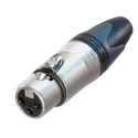 RS PRO Straight Cable XLR Connector, Female, 3 Contacts, 50V, 16A, Silver-Plated, Zinc Body NC3FXX