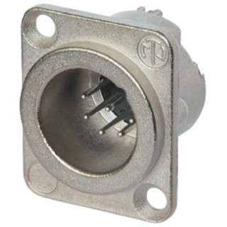 Neutrik Panel XLR Connector Straight Male 7 Way Silver over Nickel Plating 50V NC7MD-LX